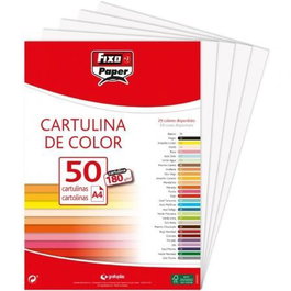 Grafoplas Pack 50 Cartulinas Fixo Paper Blanca DIN A4 180g